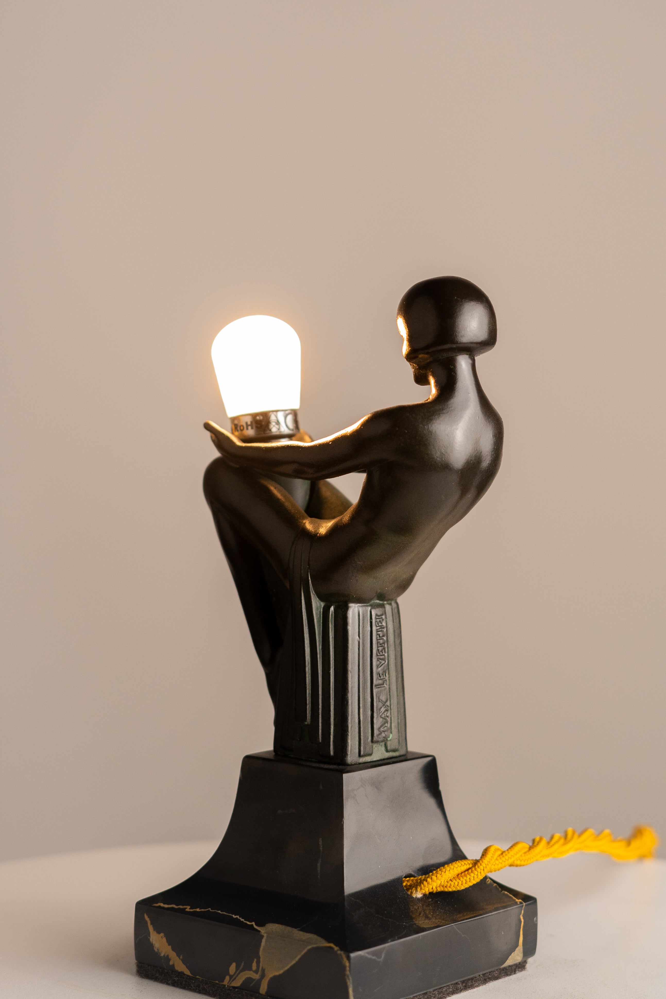 Max Le Verrier - Art Deco Lamp - Songe Lumineux