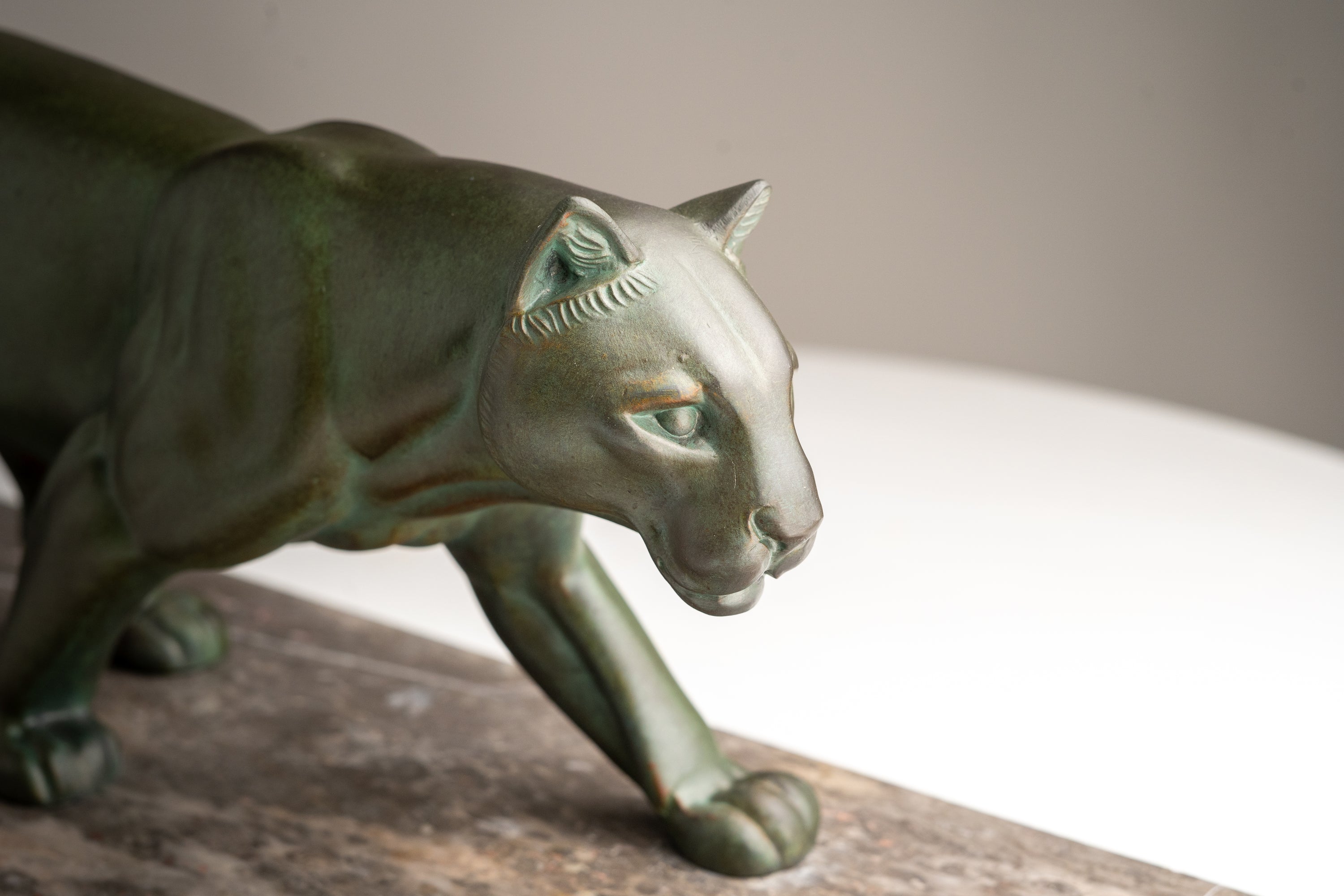 M. Leducq - Art Deco Sculpture of a Panther