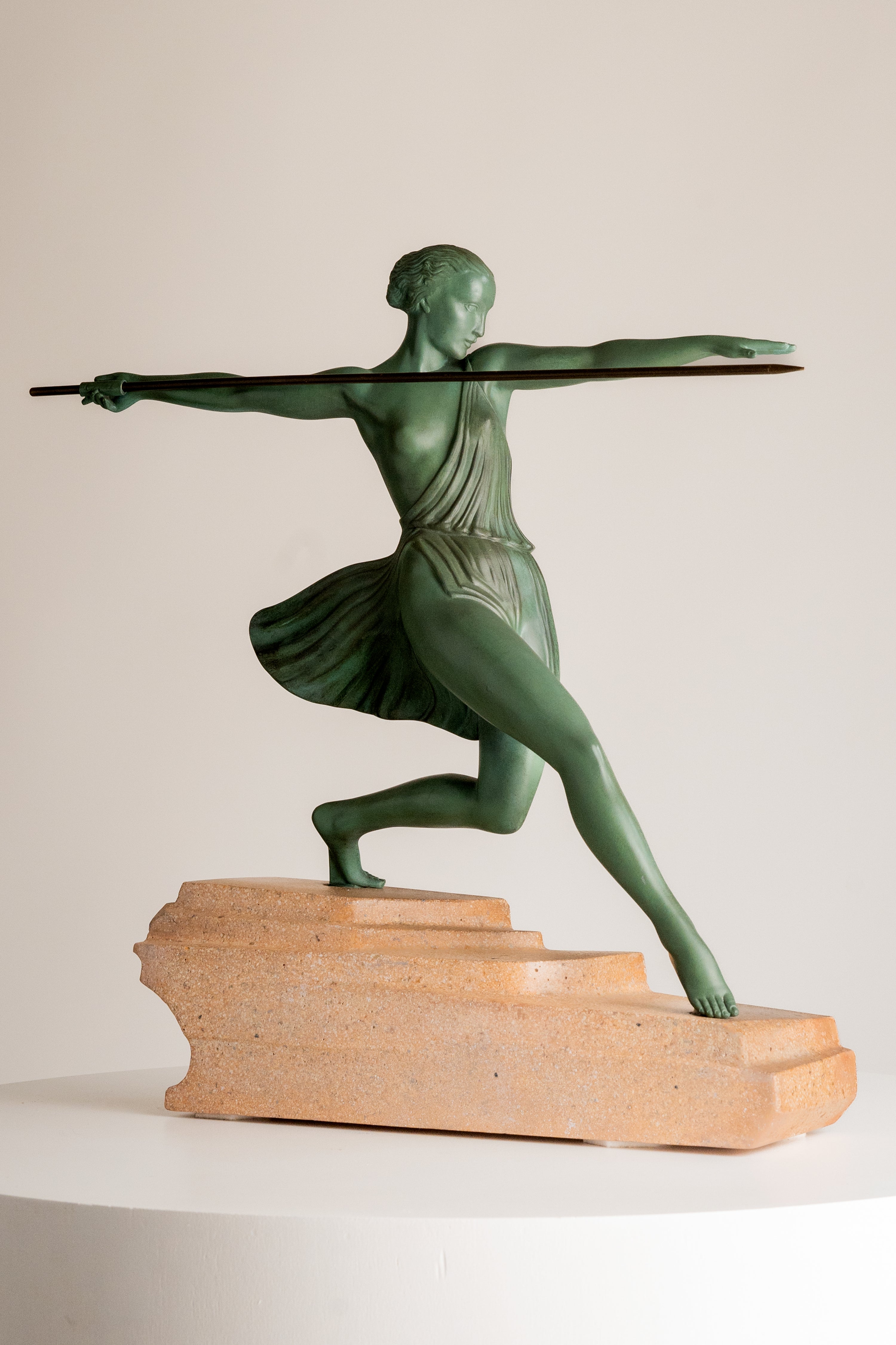 Fayral (Pierre Le Faguays) - Max Le Verrier - Large Art Deco Sculpture - Antiope